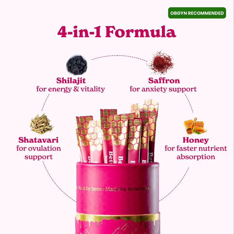 Shilajit Honey Sticks for Menopause Support, Energy & Hormone Balance