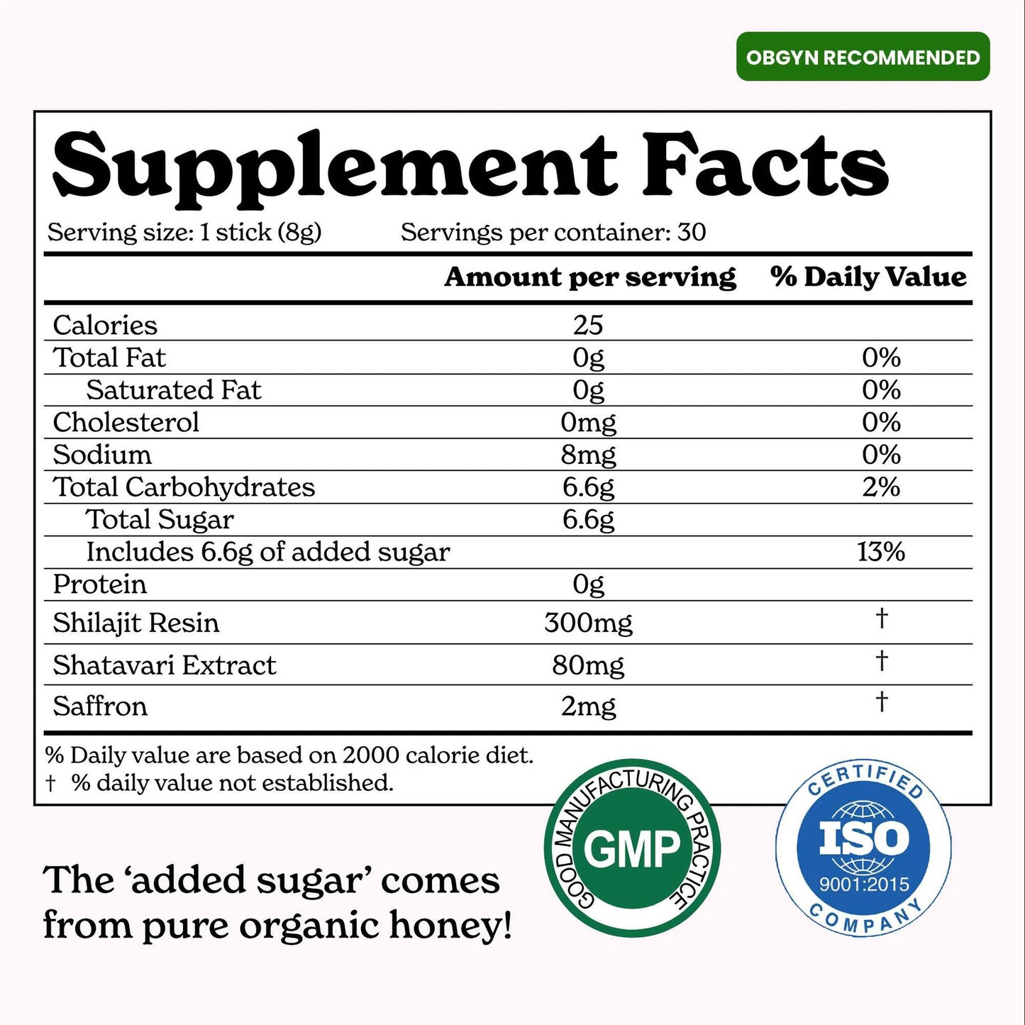 Shilajit Honey Sticks for Menopause Support, Energy & Hormone Balance