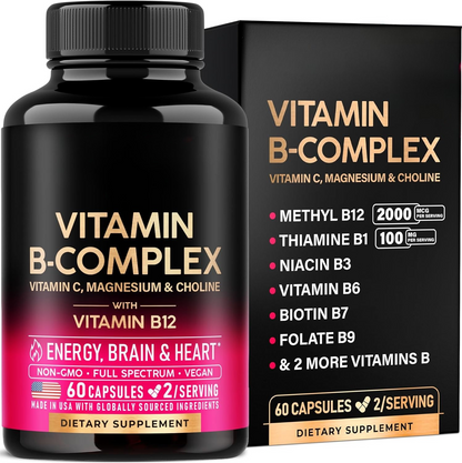 Anti-Aging Vitamin B Complex for Energy, Brain Health, and Youthful Skin