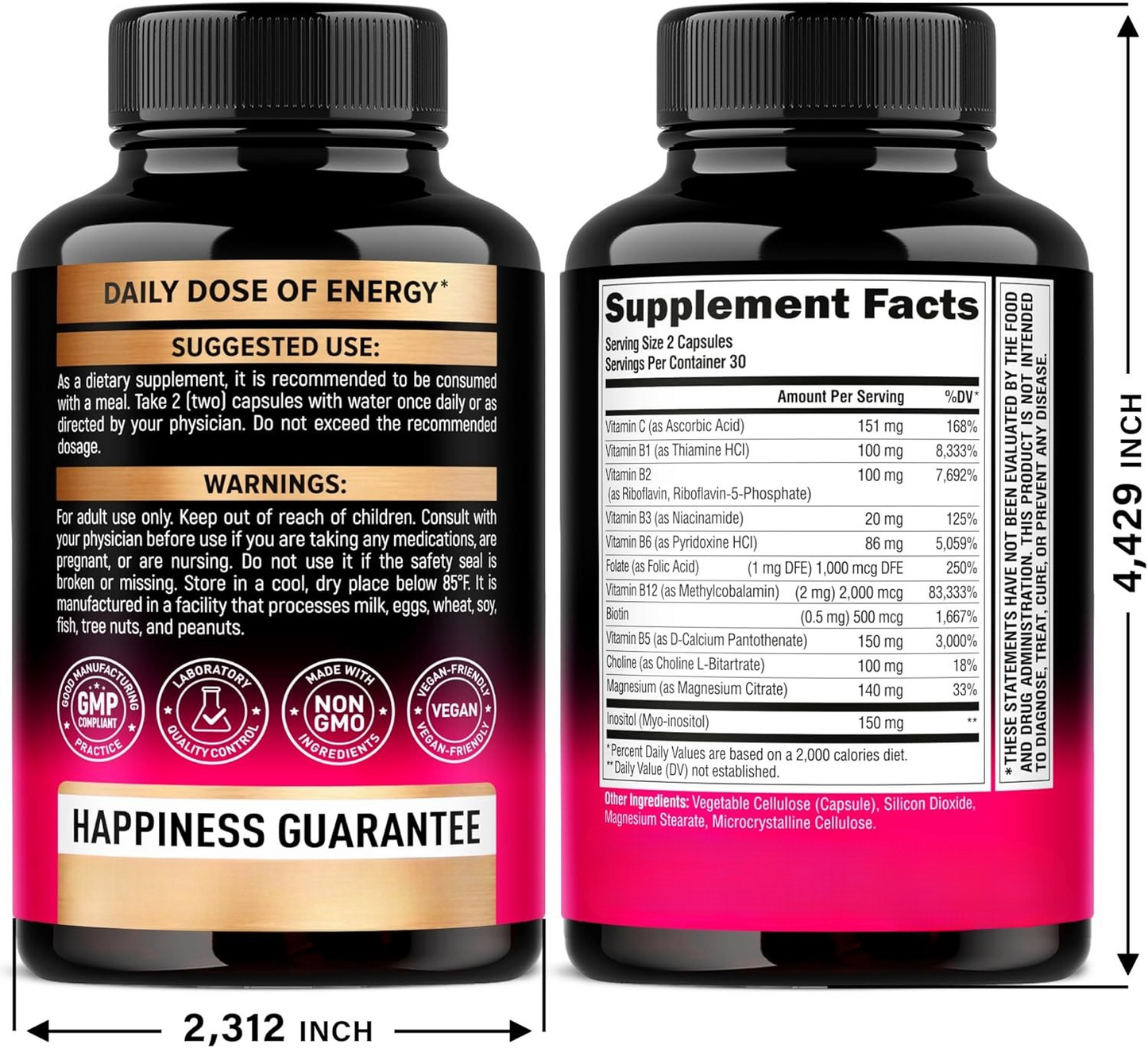 Anti-Aging Vitamin B Complex for Energy, Brain Health, and Youthful Skin