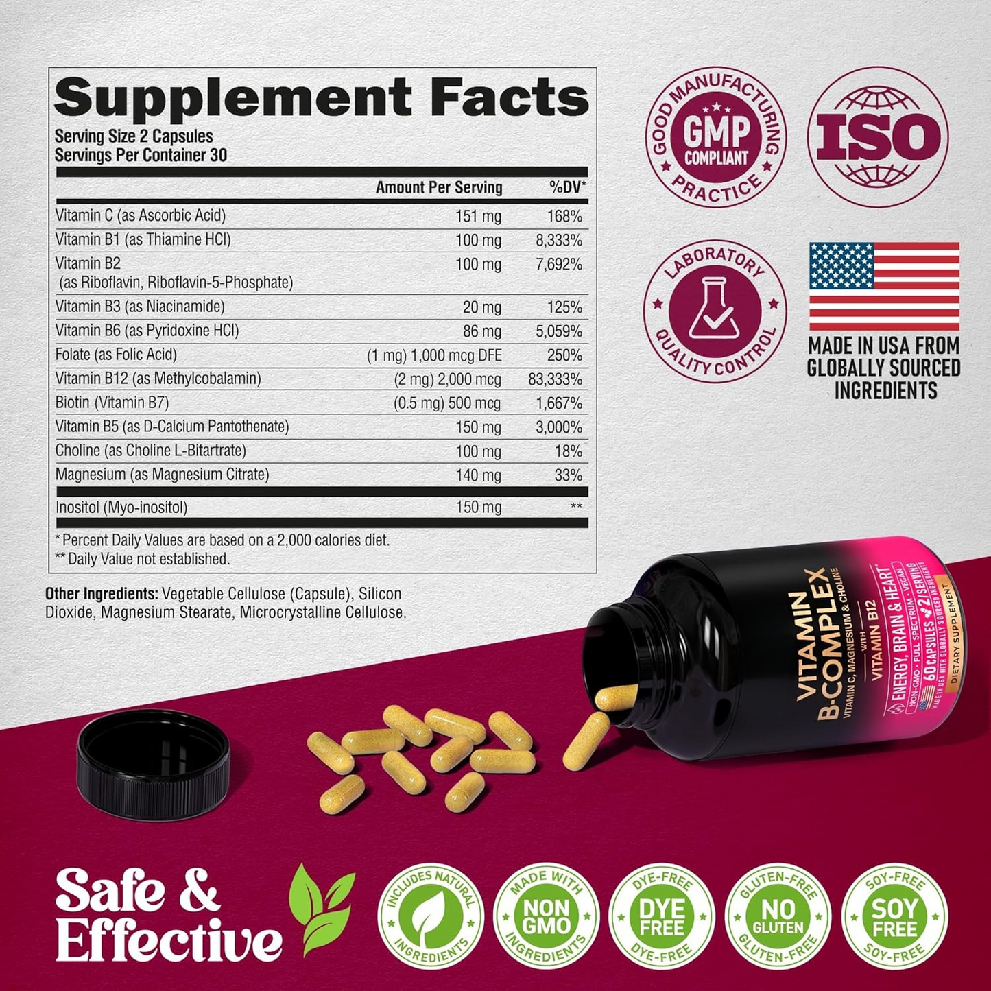 Anti-Aging Vitamin B Complex for Energy, Brain Health, and Youthful Skin