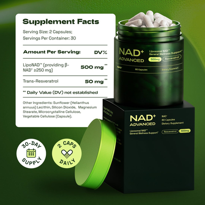 NAD+ Cellular Renewal Capsules for Energy & Anti-Aging